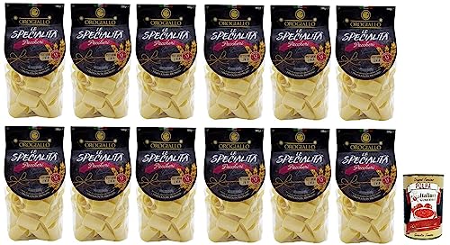 12x Oro Giallo Paccheri Pasta,Italienische Nudeln aus Hartweizengrieß 500g + Italian Gourmet Polpa di Pomodoro 400g Dose 12x Oro Giallo Paccheri Pasta,Italienische Nudeln aus Hartweizengrieß 500g + Italian Gourmet Polpa di Pomodoro 400g Dose von Italian Gourmet E.R.
