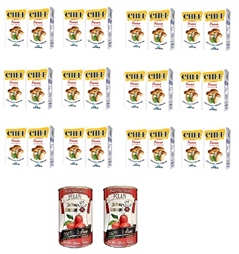 12x Parmalat Panna Chef ai Funghi Kochcreme Sahne mit Steinpilzen pilze 2x125g + Italian Gourmet 100% italienische geschälte Tomaten dosen 2x 400g 12x Parmalat Panna Chef ai Funghi Kochcreme Sahne mit Steinpilzen pilze 2x125g + Italian Gourmet 100% italienische geschälte Tomaten dosen 2x 400g von Italian Gourmet E.R.