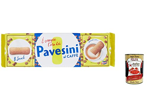 12x Pavesi Pavesini Kekse Kaffee Biscuits 200 g cookies Coffee kuchen + Italian goumet polpa 400g von Italian Gourmet E.R.