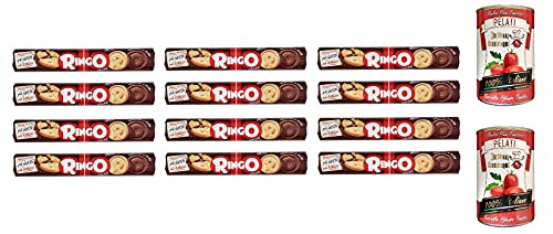 12x Pavesi Ringo Tubo Cacao Kekse mit Kakaocreme 165g + Italian Gourmet 100% italienische geschälte Tomaten dosen 2x 400g von Italian Gourmet E.R.