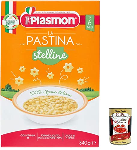 12x Plasmon Pastina Stelline 340g da 6 mesi + Italian gourmet polpa 400g von Italian Gourmet E.R.