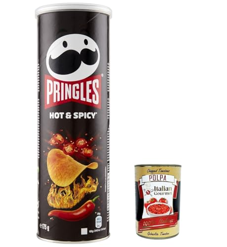 12x Pringles Perfect Flavour Hot & Spicy Patatine 175g Kartoffel chips + Italian Gourmet polpa 400g von Italian Gourmet E.R.