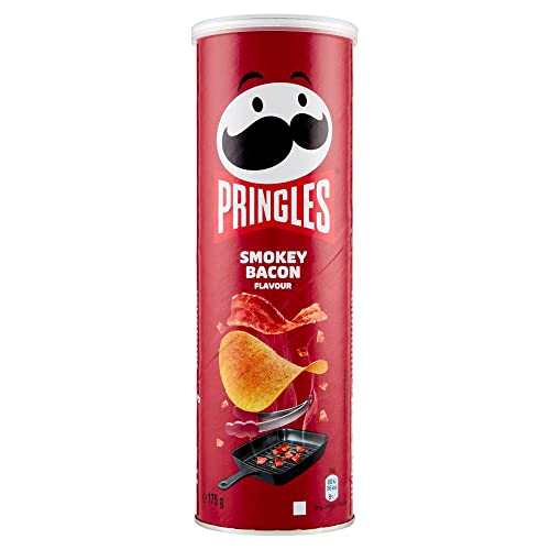 12x Pringles Smokey Bacon Flavour 175g der unwiderstehliche Snack in der praktischen Dose knackige Chips mit Smokey Bacon Geschmack + Italian Gourmet Polpa 400g von Italian Gourmet E.R.