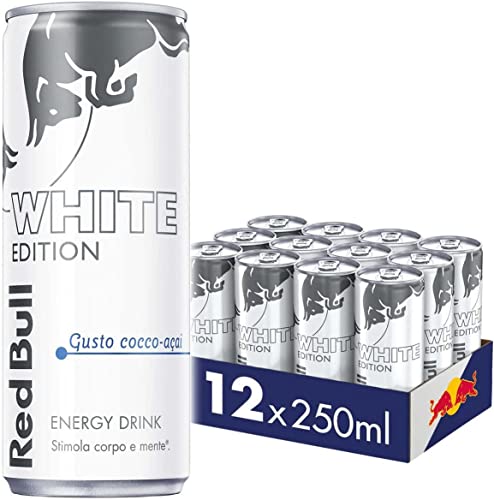 12x Red Bull White Edition al gusto esotico di cocco e fruttato dell'açaÌ exotischer Geschmack Kokosnuss und fruchtige AçaÌ Energiegetränk Sportgetränk Energy Drinks 250ml Dose von Italian Gourmet E.R.