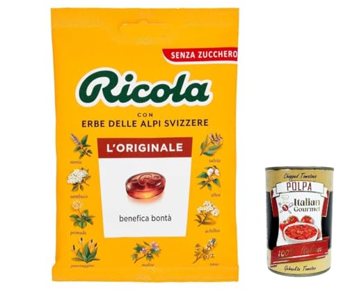 12x Ricola L'originale, Erbe Balsamiche bonbon Balsamico-Kräuter 13 Kräutern ohne zucker 70g + Italian Gourmet polpa 400g von Italian Gourmet E.R.