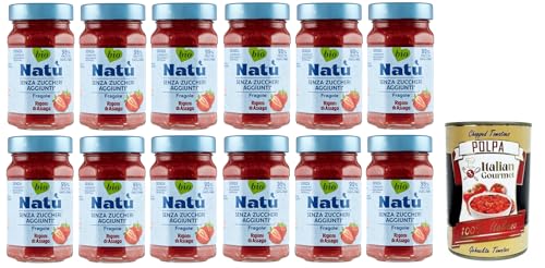 12x Rigoni di Asiago Natù Fragole Bio-Erdbeerzubereitung,Erdbeerkonfitüre Ohne Zuckerzusatz 240g + Italian Gourmet Polpa di Pomodoro 400g Dose 12x Rigoni di Asiago Natù Fragole Bio-Erdbeerzubereitung,Erdbeerkonfitüre Ohne Zuckerzusatz 240g + Italian Gourmet Polpa di Pomodoro 400g Dose von Italian Gourmet E.R.