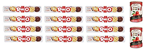 12x Ringo Tubo Vaniglia Kekse mit Vanillecreme 165g + Italian Gourmet 100% italienische geschälte Tomaten dosen 2x 400g von Italian Gourmet E.R.