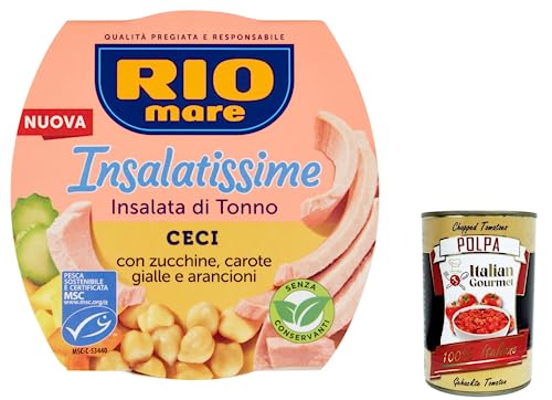 12x Rio Mare Insalatissime Ceci Thunfischsalat Kichererbsen mit Zucchini und Karotten Fertiggerichte 160g + Italian Gourmet polpa 400g von Italian Gourmet E.R.