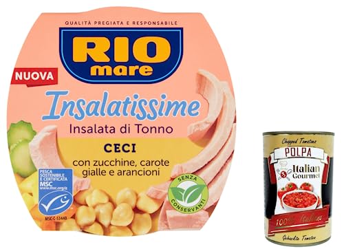 12x Rio Mare Insalatissime Ceci Thunfischsalat Kichererbsen mit Zucchini und Karotten Fertiggerichte 160g + Italian Gourmet polpa 400g 12x Rio Mare Insalatissime Ceci Thunfischsalat Kichererbsen mit Zucchini und Karotten Fertiggerichte 160g + Italian Gourmet polpa 400g von Italian Gourmet E.R.
