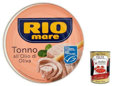 12x Rio Mare Tonno all'Olio di Oliva Thunfisch in Olivenöl, Gelbflossen thun 240g + Italian Gourmet polpa 400g von Italian Gourmet E.R.