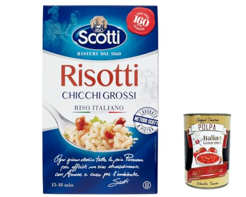 12x Riso scotti Risotti Chicchi Grossi große Bohne 1 Kg Italienisch reis Parboiled + Italian Gourmet polpa 400g von Italian Gourmet E.R.