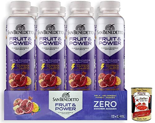 12x San Benedetto Fruit Power,Energiegetränk mit Apfel-, Granatapfel-, Mango- und Ananas Geschmack,Alkoholfreies Getränk,40cl Einweg-PET-Flasche + Italian Gourmet Polpa di Pomodoro 400g Dose 12x San Benedetto Fruit Power,Energiegetränk mit Apfel-, Granatapfel-, Mango- und Ananas Geschmack,Alkoholfreies Getränk,40cl Einweg-PET-Flasche + Italian Gourmet Polpa di Pomodoro 400g Dose von Italian Gourmet E.R.