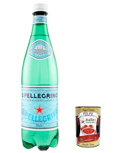 12x San Pellegrino Wasser Mineralwasser in der Flasche 75 cl + Italian Gourmet Polpa 400 g von Italian Gourmet E.R.