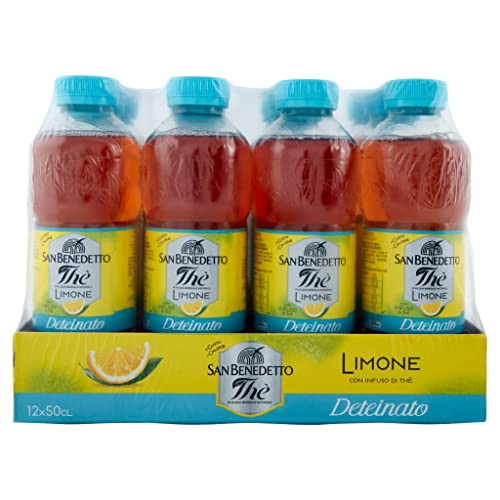 12x San benedetto the deteinato Limone PET 500ml der entkoffeinierte Zitrone alkoholfreies Getränk erfrischendes Getränk von Italian Gourmet E.R.