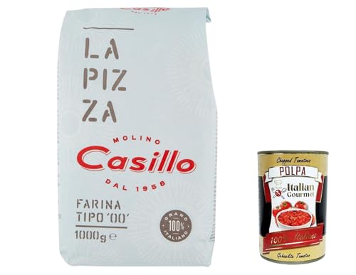 12x Selezione Casillo Farina per Pizza '00', Weizenmeh Pizza Napoli Pizzamehl Pizza Mehl 1kg + Italian Gourmet polpa 400g von Italian Gourmet E.R.