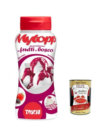 12x Toschi Topping Squeeze Frutti di bosco, BeerenTopping Sauce für Kaffee, Cocktails, Eisbecher, Porridge, Pfannkuchen und Gebäck 200gr + Italian Gourmet polpa 400g 12x Toschi Topping Squeeze Frutti di bosco, BeerenTopping Sauce für Kaffee, Cocktails, Eisbecher, Porridge, Pfannkuchen und Gebäck 200gr + Italian Gourmet polpa 400g von Italian Gourmet E.R.
