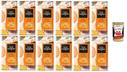 12x Vanini New Bagua Dark Chocolate 62% mit Orangenschale und Cashewnüssen 100gr von Italian Gourmet E.R.