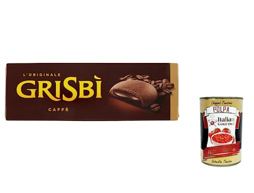 12x Vicenzi Grisbì caffè kekse Mürbeteiggebäck, gefüllt mit weicher Kaffee creme 150 g + italian Gourmet polpa 400g von Italian Gourmet E.R.