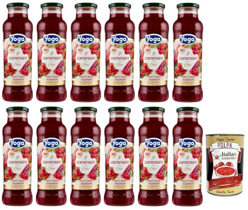 12x Yoga il Centrifugato con Chia,Fruchtkonzentrat mit Chia, Roten Früchten und Rhabarber,Fruchtsaft Ohne Zuckerzusatz,680ml Glasflasche + Italian Gourmet Polpa di Pomodoro 400g Dose 12x Yoga il Centrifugato con Chia,Fruchtkonzentrat mit Chia, Roten Früchten und Rhabarber,Fruchtsaft Ohne Zuckerzusatz,680ml Glasflasche + Italian Gourmet Polpa di Pomodoro 400g Dose von Italian Gourmet E.R.