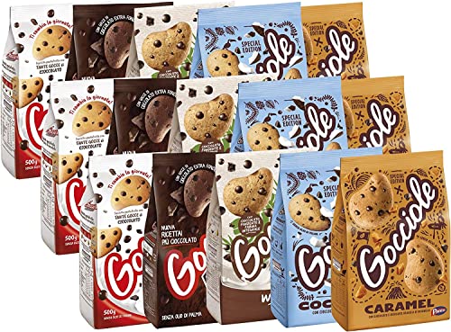 15x Pavesi Maxi Mix - Assorted Pack with Chocolate, Caramel, Coconut, Wild and Extra Dark Gocciole- Kekse mit Schokoladentropfen 15x Pavesi Maxi Mix - Assorted Pack with Chocolate, Caramel, Coconut, Wild and Extra Dark Gocciole- Kekse mit Schokoladentropfen von Italian Gourmet E.R.