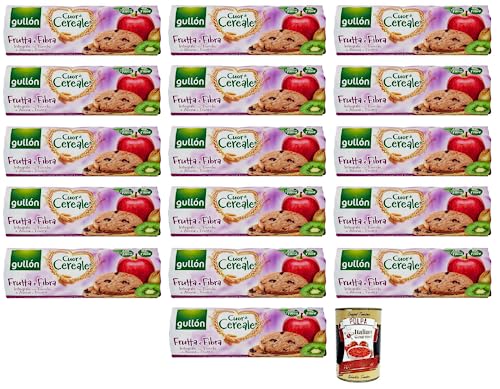 16x Gullón Cuor di Cereale Frutta Kekse,Vollkornkekse Getreidekekse mit Früchten und Haferflocken,Packung mit 300g + Italian Gourmet Polpa di Pomodoro 400g Dose 16x Gullón Cuor di Cereale Frutta Kekse,Vollkornkekse Getreidekekse mit Früchten und Haferflocken,Packung mit 300g + Italian Gourmet Polpa di Pomodoro 400g Dose von Italian Gourmet E.R.