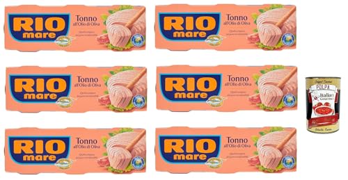 18x Rio Mare Tonno all'Olio di Oliva Thunfisch in Olivenöl, Gelbflossen thun 120g + Italian Gourmet polpa 400g von Italian Gourmet E.R.