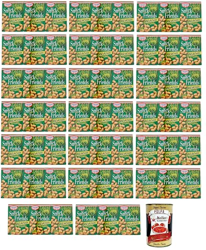 20x Cameo Snack Friends Arachidi,Geröstete und Gesalzene Erdnüsse im praktischen Vakuumblister, 3x40g + Italian Gourmet Polpa di Pomodoro 400g Dose von Italian Gourmet E.R.