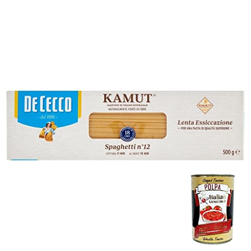 20x De Cecco nudeln Pasta Spaghetti N. 12 Kamut Marke von Khorasan-Weizen 500g + Italian Gourmet polpa 400g von Italian Gourmet E.R.