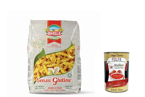 20x Divella Fusilli Mais e Riso senza glutine, Glutin free, glutenfrei Pasta Noodles mit mit Mais und Reis 400g + Italian Gourmet polpa 400g 20x Divella Fusilli Mais e Riso senza glutine, Glutin free, glutenfrei Pasta Noodles mit mit Mais und Reis 400g + Italian Gourmet polpa 400g von Italian Gourmet E.R.