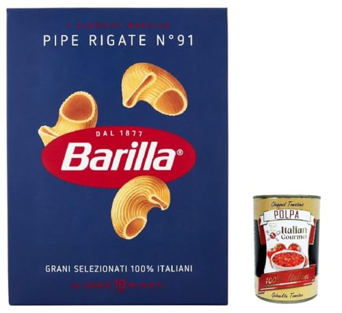 20x Pasta Barilla Pipe Rigate Nr. 91, 100% italienisch Nudeln 500 g pack + Italian Gourmet polpa 400g von Italian Gourmet E.R.