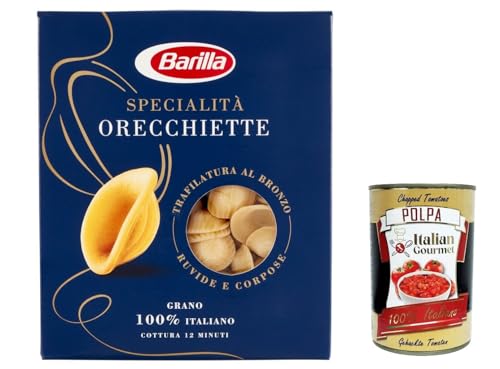 20x Pasta Barilla Specialità Orecchiette Pugliesi, 100% italienisch Nudeln 500 g pack + Italian Gourmet polpa 400g von Italian Gourmet E.R.