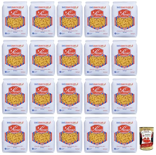 20x Russo Ditali N°11 Hartweizengrieß Pasta,100% Italienischer Weizen,500g-Packung + Italian Gourmet Polpa di Pomodoro 400g Dose 20x Russo Ditali N°11 Hartweizengrieß Pasta,100% Italienischer Weizen,500g-Packung + Italian Gourmet Polpa di Pomodoro 400g Dose von Italian Gourmet E.R.