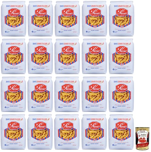 20x Russo Penne Grandi N°32 Hartweizengrieß Pasta,100% Italienischer Weizen,500g-Packung + Italian Gourmet Polpa di Pomodoro 400g Dose 20x Russo Penne Grandi N°32 Hartweizengrieß Pasta,100% Italienischer Weizen,500g-Packung + Italian Gourmet Polpa di Pomodoro 400g Dose von Italian Gourmet E.R.