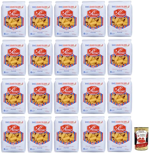 20x Russo Rigatoni N°126 Hartweizengrieß Pasta,100% Italienischer Weizen,500g-Packung + Italian Gourmet Polpa di Pomodoro 400g Dose 20x Russo Rigatoni N°126 Hartweizengrieß Pasta,100% Italienischer Weizen,500g-Packung + Italian Gourmet Polpa di Pomodoro 400g Dose von Italian Gourmet E.R.