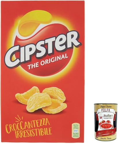 20x Saiwa Chips Cipster Crisps snack 85gr kartoffel kartoffelchips gesalzen, Die originalen, knusprigen Kartoffelchips, leichten Geschmack und ikonische Form + Italian Gourmet polpa 400g von Italian Gourmet E.R.