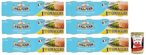 24x AS do MAR Tonno al Naturale,Natürlicher Thunfisch mit Vollsalz,Leicht,Nahrhaft und Gesund,Leicht,Nahrhaft und Gesund,80g Dose + Italian Gourmet Polpa di Pomodoro 400g Dose 24x AS do MAR Tonno al Naturale,Natürlicher Thunfisch mit Vollsalz,Leicht,Nahrhaft und Gesund,Leicht,Nahrhaft und Gesund,80g Dose + Italian Gourmet Polpa di Pomodoro 400g Dose von Italian Gourmet E.R.