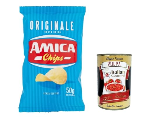24x Amica Chips Classica Originale Patatine Kartoffelchips gesalzen 50g Kartoffel +Italian Gourmet polpa 400g 24x Amica Chips Classica Originale Patatine Kartoffelchips gesalzen 50g Kartoffel +Italian Gourmet polpa 400g von Italian Gourmet E.R.
