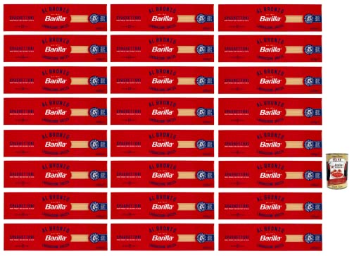 24x Barilla Pasta Al Bronzo Spaghettoni 100% italienischer Weizen,Bronze Zeichnung,Italienische Nudeln,400g + Italian Gourmet Polpa di Pomodoro 400g Dose 24x Barilla Pasta Al Bronzo Spaghettoni 100% italienischer Weizen,Bronze Zeichnung,Italienische Nudeln,400g + Italian Gourmet Polpa di Pomodoro 400g Dose von Italian Gourmet E.R.