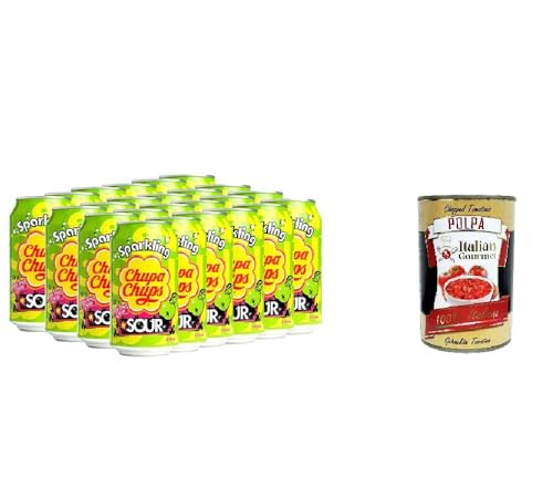 24x Chupa Chups - Sparkling Sour Green Apple Frisdrank - 345ml+ Italian Gourmet polpa 400g 24x Chupa Chups - Sparkling Sour Green Apple Frisdrank - 345ml+ Italian Gourmet polpa 400g von Italian Gourmet E.R.