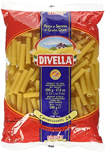 24x Divella Cannerozzetti N. 24 Hartweizengrieß Pasta Italienische Nudeln 500g Packung + Italian Gourmet Polpa di Pomodoro 400g Dose von Italian Gourmet E.R.