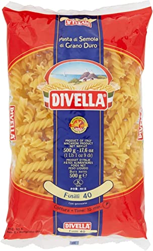 24x Divella Fusilli N. 40 Hartweizengrieß Pasta Italienische Nudeln 500g Packung + Italian Gourmet Polpa di Pomodoro 400g Dose von Italian Gourmet E.R.