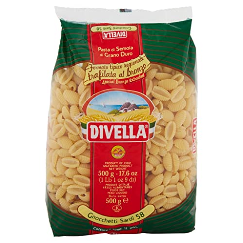 24x Divella Gnocchetti Sardi N. 58 Hartweizengrieß Pasta Italienische Nudeln 500g Packung + Italian Gourmet Polpa di Pomodoro 400g Dose von Italian Gourmet E.R.