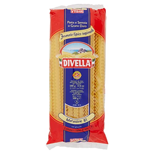 24x Divella Mafaldine N. 81 Hartweizengrieß Pasta Italienische Nudeln 500g Packung + Italian Gourmet Polpa di Pomodoro 400g Dose 24x Divella Mafaldine N. 81 Hartweizengrieß Pasta Italienische Nudeln 500g Packung + Italian Gourmet Polpa di Pomodoro 400g Dose von Italian Gourmet E.R.