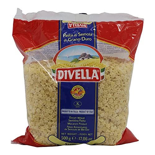 24x Divella Stelline N. 74 Hartweizengrieß Pasta Italienische Nudeln 500g Packung + Italian Gourmet Polpa di Pomodoro 400g Dose von Italian Gourmet E.R.