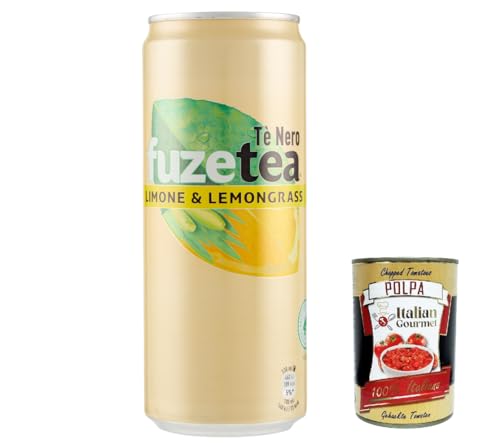 24x FUZE TEA, Schwarzer Tee, Zitrone mit einer Notiz von Lemongrass sleek can 33cl, lemon ice tea + Italian Gourmet polpa 400g 24x FUZE TEA, Schwarzer Tee, Zitrone mit einer Notiz von Lemongrass sleek can 33cl, lemon ice tea + Italian Gourmet polpa 400g von Italian Gourmet E.R.