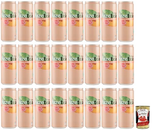24x FUZE TEA Pesca,Schwarzer Tee Pfirsich- und Rosen Eistee,Erfrischungsgetränk,Alkoholfrei,Einwegdose 330ml + Italian Gourmet Polpa di Pomodoro 400g Dose 24x FUZE TEA Pesca,Schwarzer Tee Pfirsich- und Rosen Eistee,Erfrischungsgetränk,Alkoholfrei,Einwegdose 330ml + Italian Gourmet Polpa di Pomodoro 400g Dose von Italian Gourmet E.R.