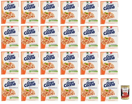 24x Gran Cucina Besciamella,Creme auf Pflanzlicher Basis,Bechamel Sauce zum Kochen Ohne Palmöl 200g + Italian Gourmet Polpa di Pomodoro 400g Dose 24x Gran Cucina Besciamella,Creme auf Pflanzlicher Basis,Bechamel Sauce zum Kochen Ohne Palmöl 200g + Italian Gourmet Polpa di Pomodoro 400g Dose von Italian Gourmet E.R.