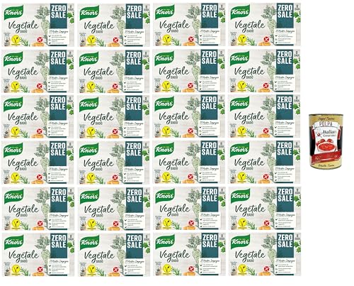 24x Knorr Dado Vegetale Zero Sale, Brühwürfel mit Gemüse und Rindfleisch aus nachhaltiger Forstwirtschaft, salzfrei, glutenfrei, laktosefrei, ohne Farbstoffe + Italian Gourmet polpa 400g 24x Knorr Dado Vegetale Zero Sale, Brühwürfel mit Gemüse und Rindfleisch aus nachhaltiger Forstwirtschaft, salzfrei, glutenfrei, laktosefrei, ohne Farbstoffe + Italian Gourmet polpa 400g von Italian Gourmet E.R.