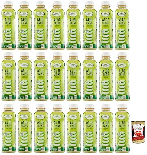 24x L' Angelica Original Nahrungsergänzungsmittel Aloe Drink, Getränk auf Basis von Aloe-Saft und Aloe-Fruchtfleisch,Einweg-PET-Flasche 500ml + Italian Gourmet Polpa di Pomodoro 400g Dose 24x L' Angelica Original Nahrungsergänzungsmittel Aloe Drink, Getränk auf Basis von Aloe-Saft und Aloe-Fruchtfleisch,Einweg-PET-Flasche 500ml + Italian Gourmet Polpa di Pomodoro 400g Dose von Italian Gourmet E.R.