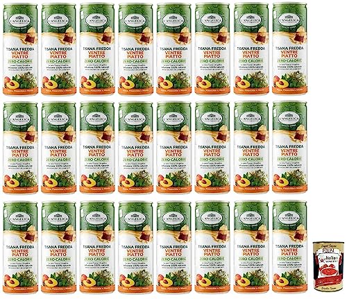 24x L' Angelica Tisana a Freddo Ventre Piatto,Kalter Kräutertee,Geschmack von Pfirsich, Fenchel und Minze,Kalorienfrei,Zuckerfrei,Einwegdose 240ml + Italian Gourmet Polpa di Pomodoro 400g Dose 24x L' Angelica Tisana a Freddo Ventre Piatto,Kalter Kräutertee,Geschmack von Pfirsich, Fenchel und Minze,Kalorienfrei,Zuckerfrei,Einwegdose 240ml + Italian Gourmet Polpa di Pomodoro 400g Dose von Italian Gourmet E.R.